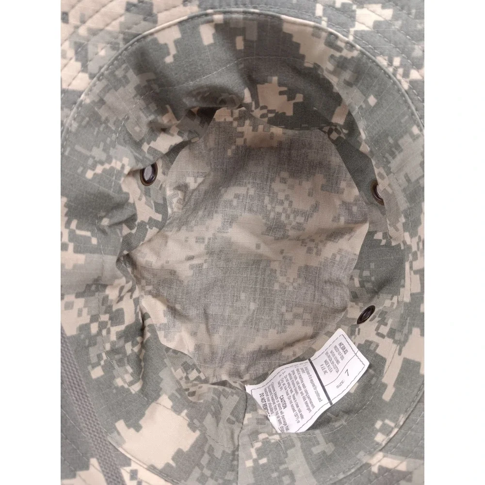 Military Boonie Hat ACU‎ Digital Camo Size 7 Sun Protection Outdoor Cap